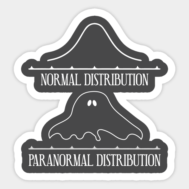 Normal and Paranormal Distribution - Math Graph Ghost Sticker by ozalshirts